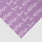 Ihr Name Lila Seidenpapier (Ausschnitt)