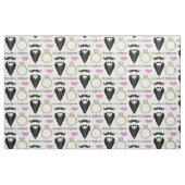 Ihr Name Lips Mustache Ring Tuxedo Hochzeit Stoff (Fat Quarter (45,7 x 55,9 cm))