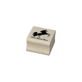 Ihr Name Majestic Unicorn Black Silhouette Gummistempel