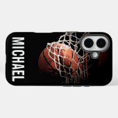 Ihr Name Maßgeschneiderte Basketball-Artwork Case-Mate iPhone Hülle (Rückseite (Horizontal))
