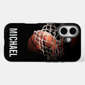Ihr Name Maßgeschneiderte Basketball-Artwork Case-Mate iPhone Hülle (Rückseite (Horizontal))