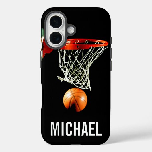 Ihr Name Maßgeschneiderte Basketball-Artwork Case-Mate iPhone Hülle (Rückseite)
