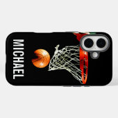 Ihr Name Maßgeschneiderte Basketball-Artwork Case-Mate iPhone Hülle (Rückseite (Horizontal))