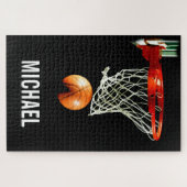 Ihr Name Maßgeschneiderte Basketball-Artwork Puzzle (Horizontal)