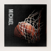 Ihr Name Maßgeschneiderte Basketball-Artwork Puzzle (Horizontal)