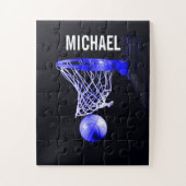 Ihr Name Maßgeschneiderte Basketball-Artwork Puzzle (Vertikal)