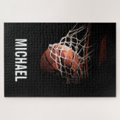 Ihr Name Maßgeschneiderte Basketball-Artwork Puzzle (Horizontal)