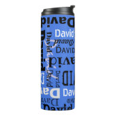 Ihr Name Maßgeschneiderter Wasserflaschen-Trinkbeh Thermosbecher (Nach links gedreht)