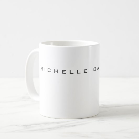 Ihr Name Minimalistisch Beruflicher moderner Kaffe Kaffeetasse (Vorderseite Links)