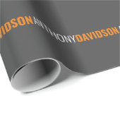 Ihr Name Minimalistisch Elegant Beruflich Gray Geschenkpapier (Rolleneckpunkt)