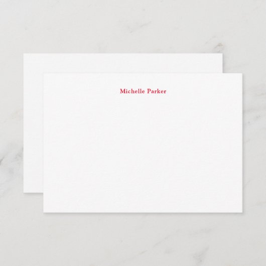 Ihr Name Minimalistisch modern Dankeskarte (Vorne/Hinten)