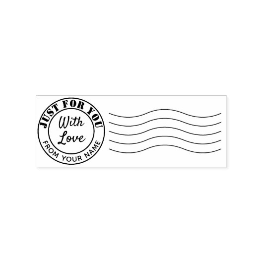 Ihr Name mit Liebe Postmark-Briefmarke Personalisi Gummistempel (Stempel)