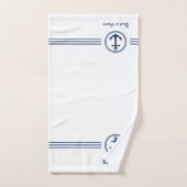 Ihr Name mit modernem Ankerplatz Badhandtuch Set (Handtuch)