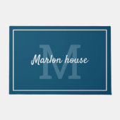 Ihr Name mit Monogramm Fußmatte (Vorderseite)