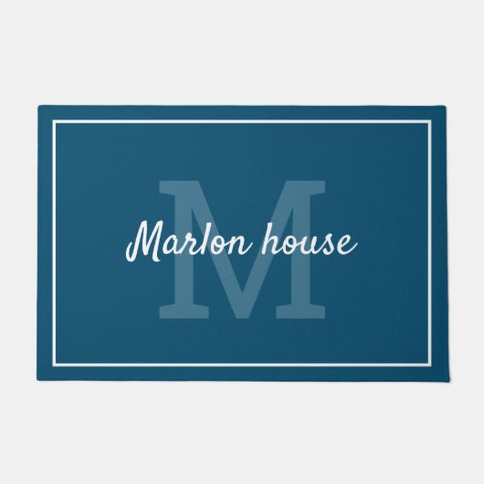 Ihr Name mit Monogramm Fußmatte (Vorderseite)