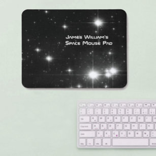 Ihr Name mit Sternen im Deep Space Mousepad