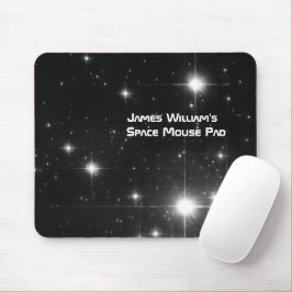 Ihr Name mit Sternen im Deep Space Mousepad