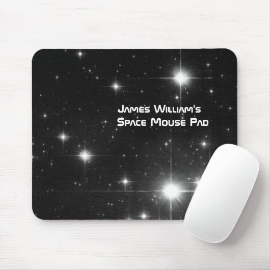 Ihr Name mit Sternen im Deep Space Mousepad (Mit Mouse)