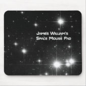 Ihr Name mit Sternen im Deep Space Mousepad (Vorne)