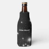 Ihr Name mit Sternen im Deep Space Trauzeuge Flaschenkühler (Flaschenvorderseite)