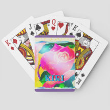 Ihr Name mit Tropfenschatten, Stern strahlt Rose,