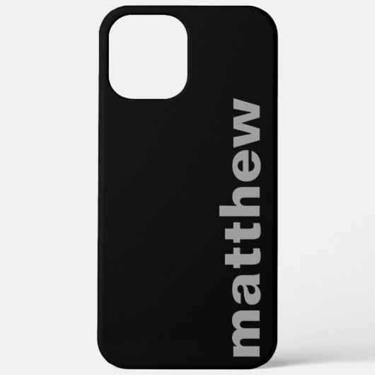 Ihr Name Modern Black Case-Mate iPhone Hülle (Rückseite)