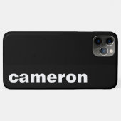 Ihr Name Modern Black Case-Mate iPhone Hülle (Rückseite (Horizontal))
