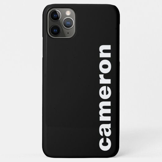 Ihr Name Modern Black Case-Mate iPhone Hülle (Rückseite)