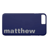 Ihr Name Moderne Marine Case-Mate iPhone Hülle (Rückseite (Horizontal))