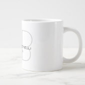 Ihr Name Monogram Your Title Modern Jumbo-Tasse (Rechts)