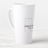 Ihr Name Monogram Your Title Modern Milchtasse (Linke Ecke)