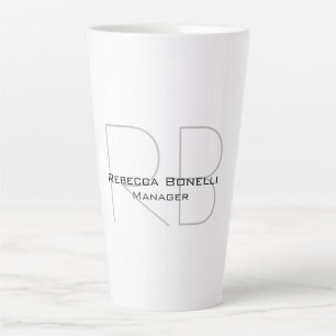 Ihr Name Monogram Your Title Modern Milchtasse