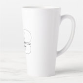 Ihr Name Monogram Your Title Modern Milchtasse (Rechts)