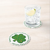 Ihr Name Nachricht St Patricks Day Green Kleeblatt Untersetzer (Vor Ort)