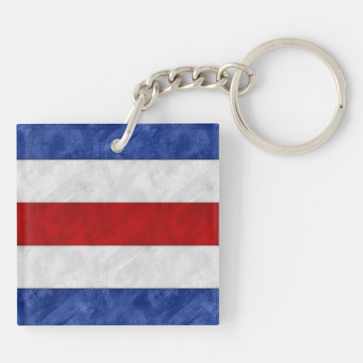 Ihr Name + Nautische Signalflagge C Charlie Schlüsselanhänger (Rückseite)