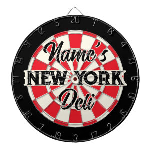 Ihr Name NEW YORK Deli Vintag Style NYC Prix Dartscheibe
