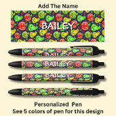 Ihr Name, Niedliche rote Äpfel Grüne Birnen Kugelschreiber