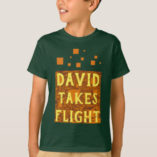 Ihr Name nimmt Flight Orange Yellow Brown Fun T-Shirt