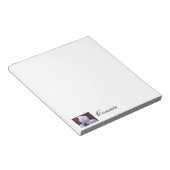 Ihr Name Notepad Blue Iris Blume Floral Notizblock (angewinkelt)