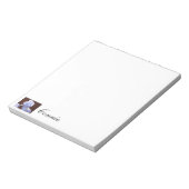 Ihr Name Notepad Blue Iris Blume Floral Notizblock (Rotiert)