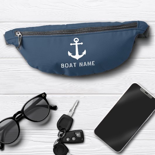 Ihr Name oder Boot Vintage Nautical Anker Bauchtasche