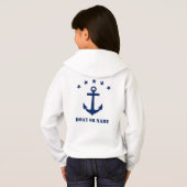 Ihr Name oder Bootname Klassischer Anker Marine & Hoodie (Schwarz voll)