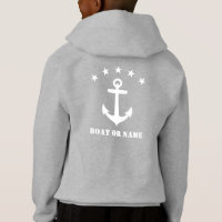 Ihr Name oder Bootname Klassischer Anker Weiß & Gr