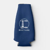 Ihr Name oder Bootname Nautical Classic Lighthouse Flaschenkühler (Vorderseite)