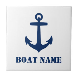 Ihr Name oder Familienname Anchor Navy Blue Fliese