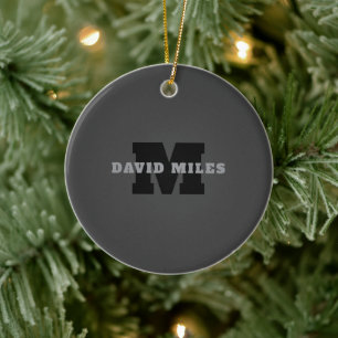 Ihr Name oder Firmenname   Modern Masculine Grau Keramik Ornament