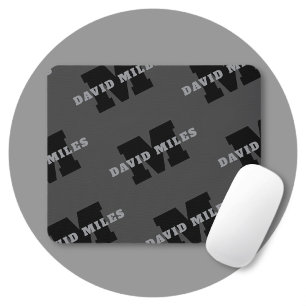 Ihr Name oder Firmenname   Modern maskulines Grau Mousepad
