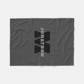 Ihr Name oder Geschäftsname | Modern maskulines Gr Fleecedecke (Vorderseite (Horizontal))