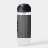 Ihr Name oder Geschäftsname | Modern maskulines Gr Trinkflasche (Rückseite)