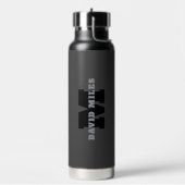 Ihr Name oder Geschäftsname | Modern maskulines Gr Trinkflasche (Links)